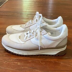 Madewell Women’s White and Tan Sneakers Tennis Shoes Size 11